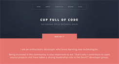 Desktop Screenshot of cupfullofcode.com