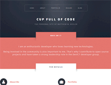 Tablet Screenshot of cupfullofcode.com